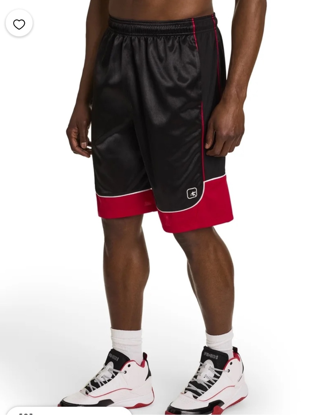 And1 Black and Red Men's Basketball Shorts